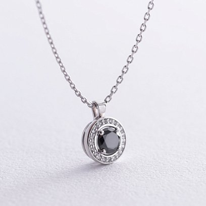 Колье с бриллиантами (белое золото) 736141122