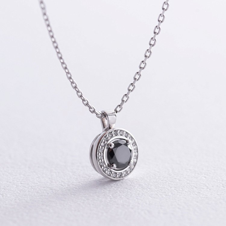 Колье с бриллиантами (белое золото) 736141122 от ювелирного магазина Оникс