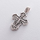 Срібний православний хрест (чорніння) 132702 от ювелирного магазина Оникс - 3