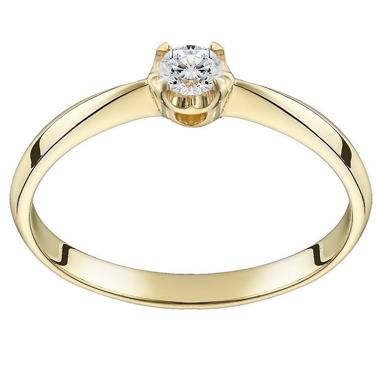 Золота заручальна каблучка з діамантом zberdh65 від ювелірного магазину Онікс - 5