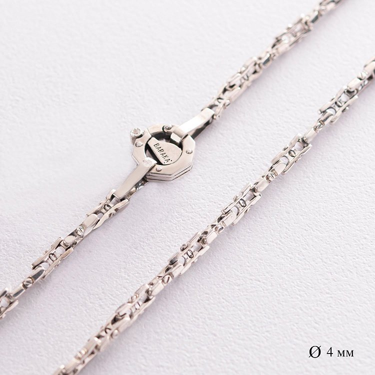 Мужская серебряная цепочка Ц0014ч от ювелирного магазина Оникс