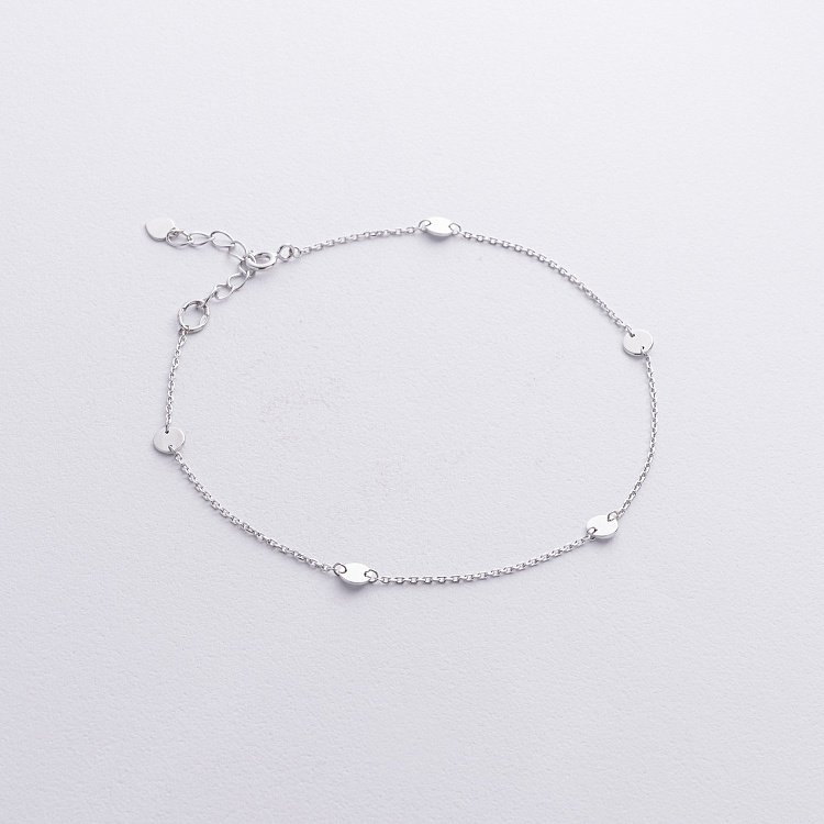 Серебряный браслет "Монетки" на ногу 905-01287 от ювелирного магазина Оникс