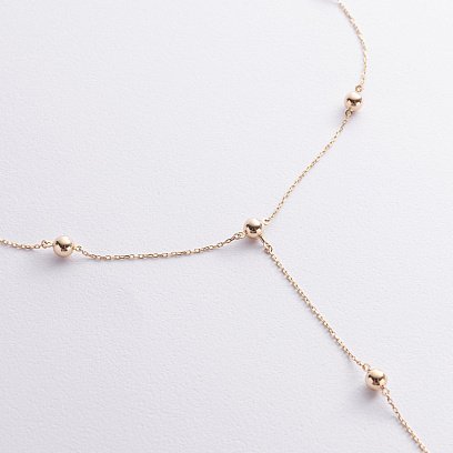 Колье 2 в 1 "Шарики" в желтом золоте кол01980 №3