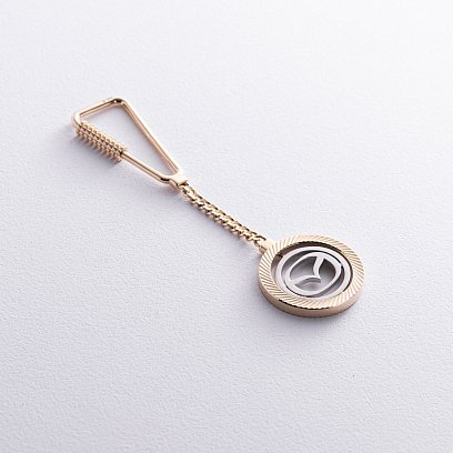 Золотой брелок "Mazda - Мазда" бр00012