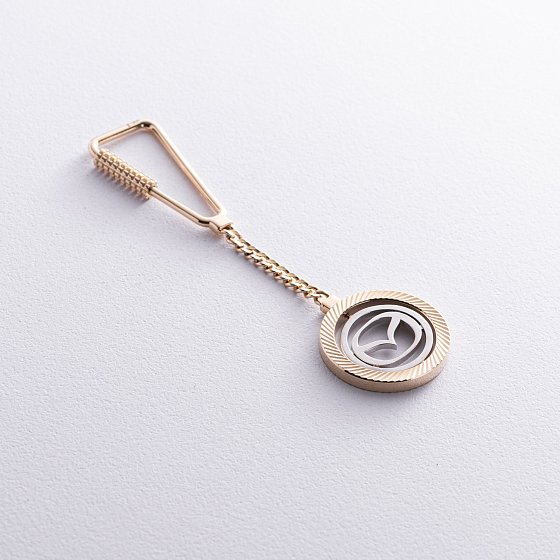Золотой брелок "Mazda - Мазда" бр00012
