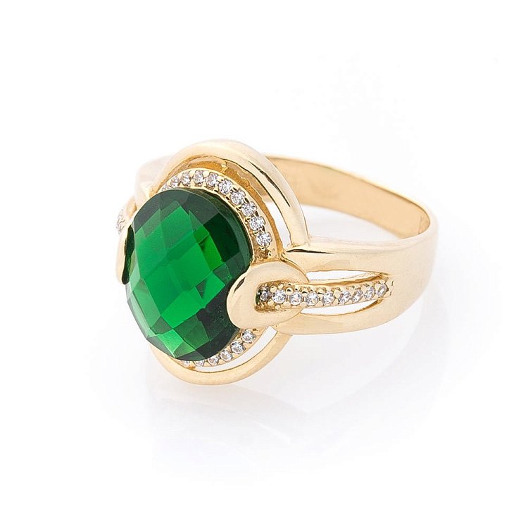 Золоті сережки з фіанітами с03960 від ювелірного магазину Онікс - 2