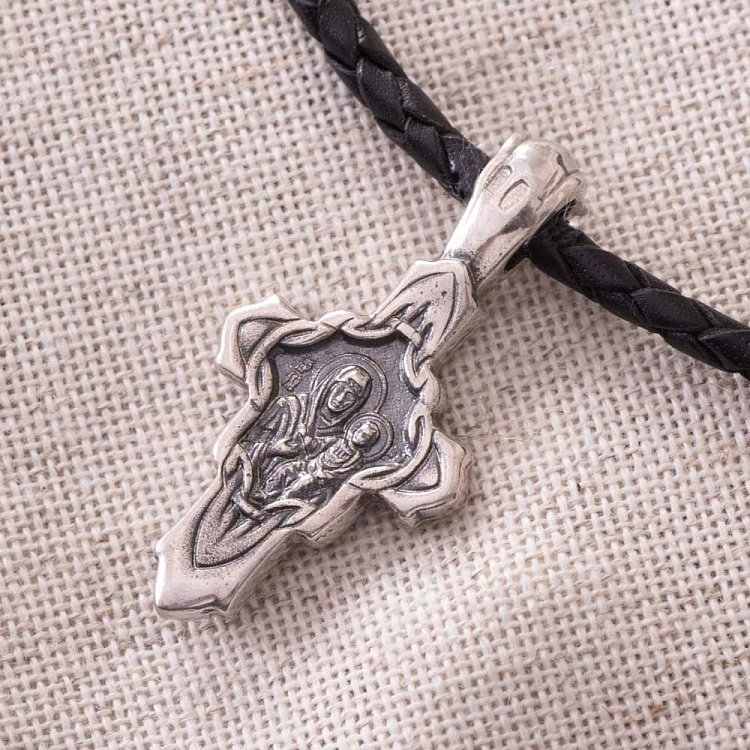 Серебряный православный крестик с распятием 13843 от ювелирного магазина Оникс - 1