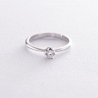 Помолвочное кольцо в белом золоте (бриллиант) кб0194 от ювелирного магазина Оникс - 2