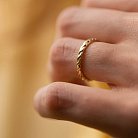 Кольцо "Косичка" в желтом золоте к07515 от ювелирного магазина Оникс - 3