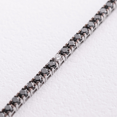 Браслет Теннис в белом золоте с бриллиантами бб0045л №2