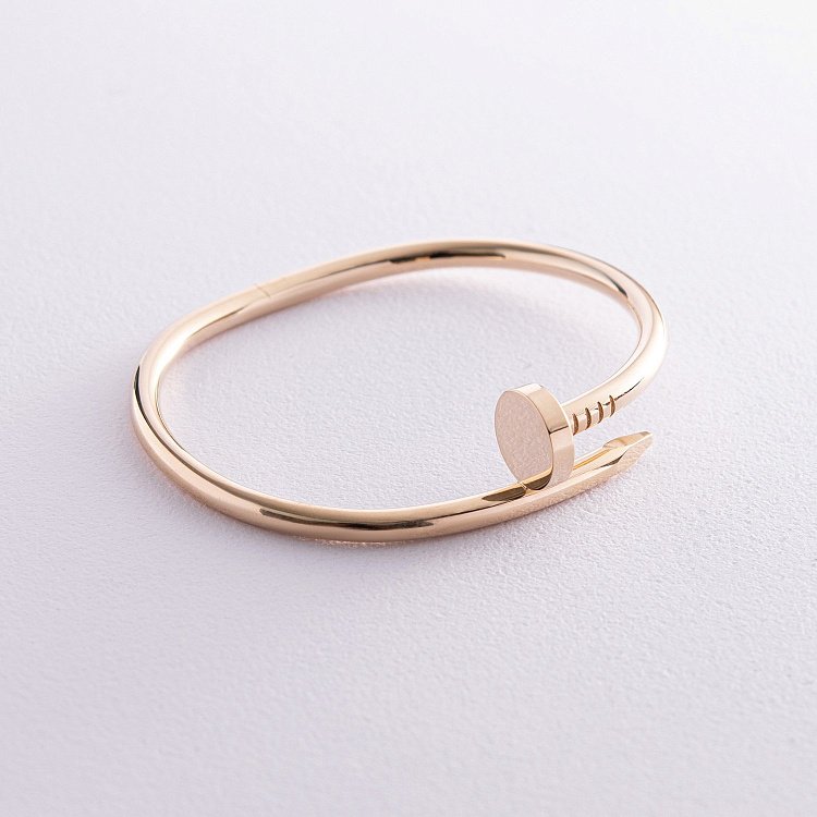 Браслет "Гвоздь" в желтом золоте б05145 от ювелирного магазина Оникс - 2