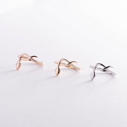 Каблучка "Змія" у білому золоті к07427 №4