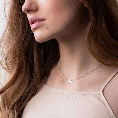 Серебряное колье "Ласточка" 181004 №7