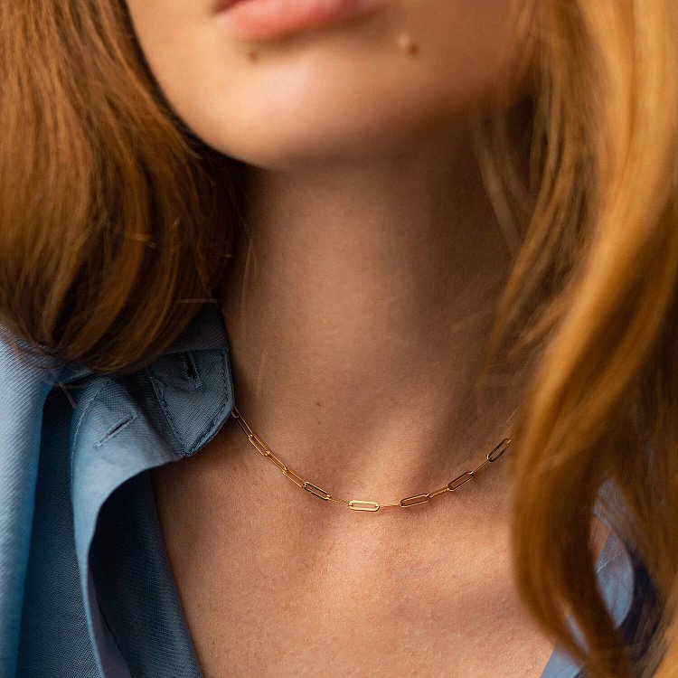 Колье "Ванесса" в желтом золоте кол02203 от ювелирного магазина Оникс - 9