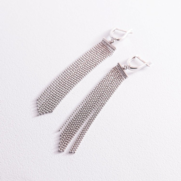 Золотые серьги "Водопад" с07876 от ювелирного магазина Оникс - 1