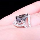 Срібний перстень (фіаніти, синтетична шпінель) к031 от ювелирного магазина Оникс - 4