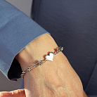 Браслет "Сердечко" в белом золоте б05665 от ювелирного магазина Оникс - 3