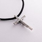 Православний срібний хрест "Розп'яття. Спаси та Збережи" на шнурку 848 от ювелирного магазина Оникс - 6