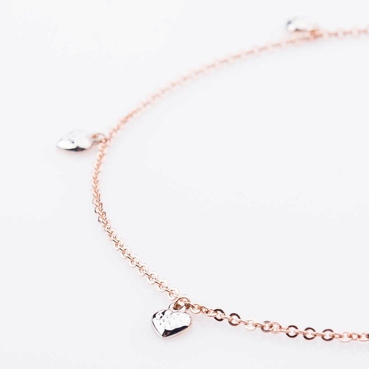 Золотий браслет на ногу "Сердечко" б02137 від ювелірного магазину Онікс - 1