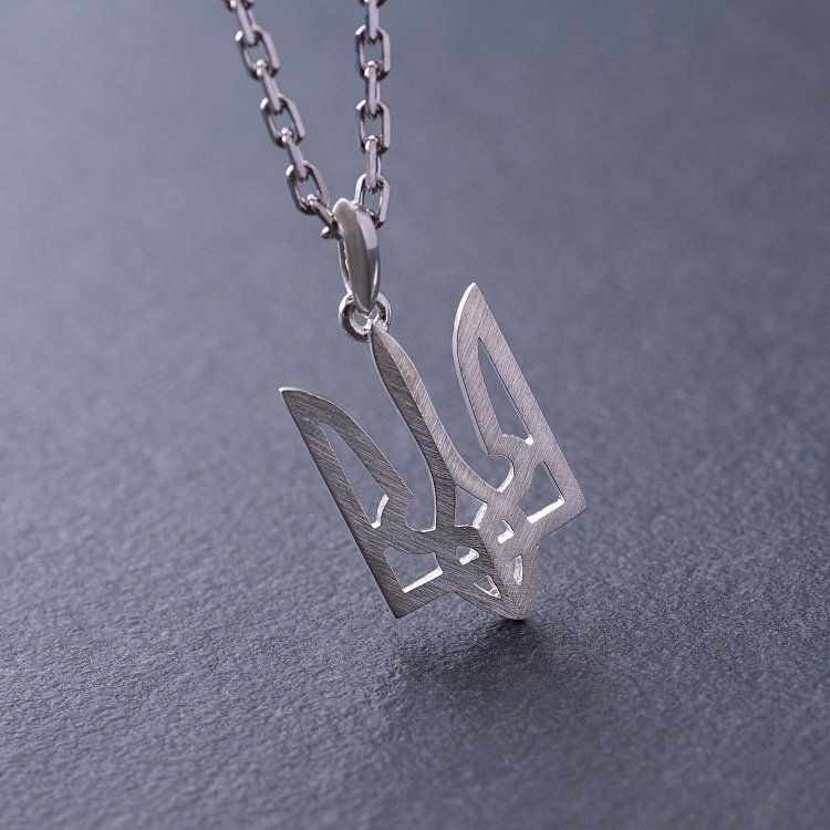 Серебряный кулон "Герб України - Тризуб" 133125 от ювелирного магазина Оникс - 5