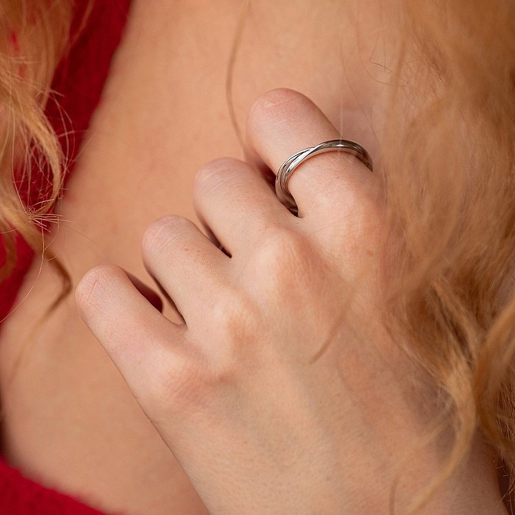 Серебряное кольцо "Орбита" 112778 от ювелирного магазина Оникс - 1