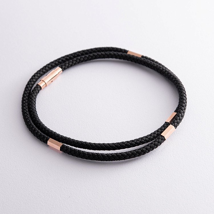 Ювелирный шнурок с золотой застежкой 73232400 от ювелирного магазина Оникс