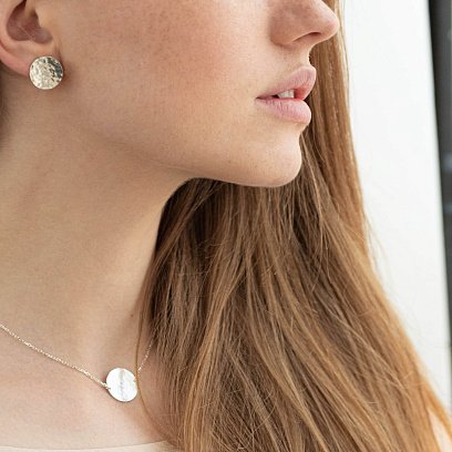 Серебряные серьги-пусеты "Солнечные зайчики" 122600 №3