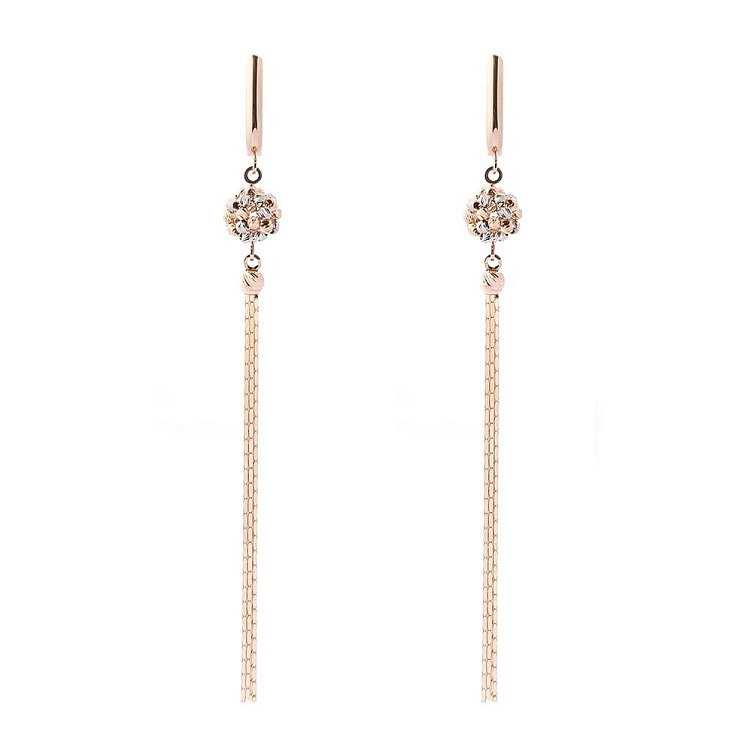 Золотые серьги "Цветочки на цепочке" с05609 от ювелирного магазина Оникс