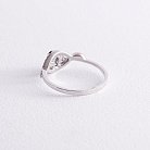 Золотое кольцо с бриллиантами и сапфиром C01118R от ювелирного магазина Оникс - 4