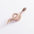 Золота брошка "Змія" з фіанітами зак00330 от ювелирного магазина Оникс