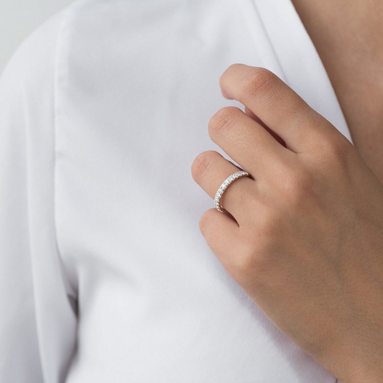 Золота каблучка з діамантами кб0285ai від ювелірного магазину Онікс - 3