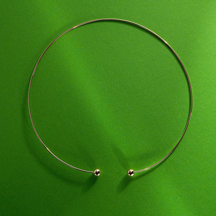 Кольє - чокер "Miley" (жовте золото) з кульками кол02548 від ювелірного магазину Онікс - 6