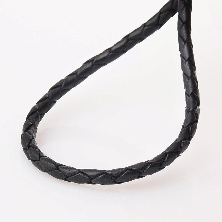 Шкіряний шнурок "Тигр" із золотою застібкою (3 мм) кол00912 від ювелірного магазину Онікс - 2