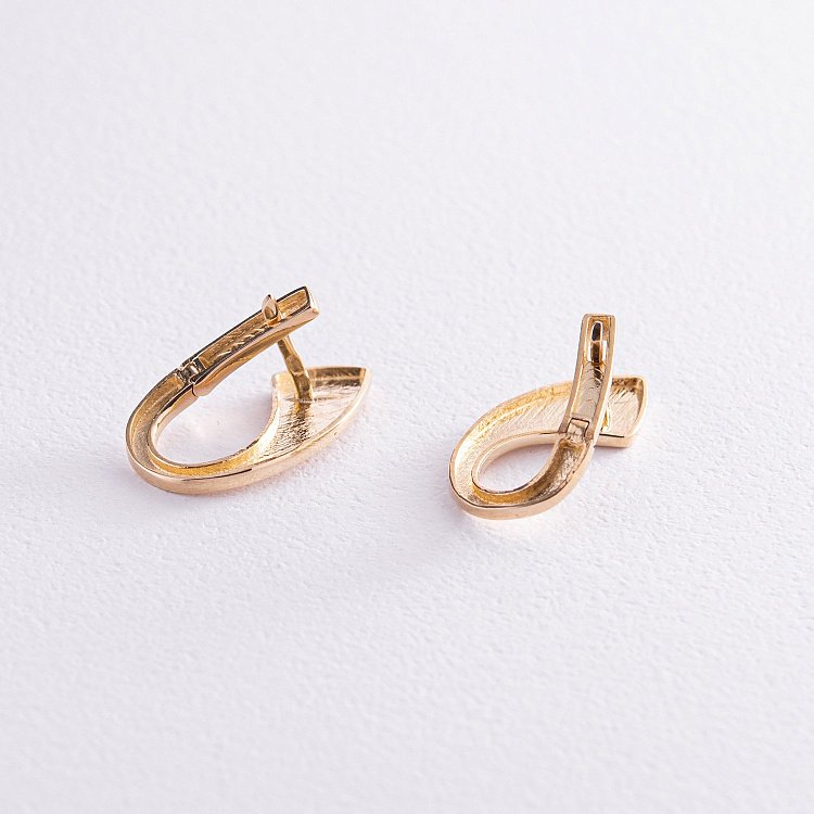 Сережки "Шарлотта" у жовтому золоті с08008 від ювелірного магазину Онікс - 4