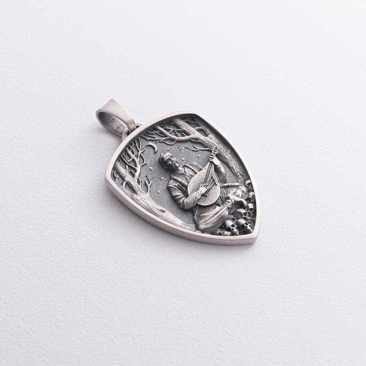 Серебряный кулон "Козак Мамай" 133264 от ювелирного магазина Оникс - 5