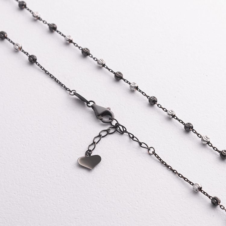 Колье "Шарики" в белом золоте кол01627 - 2 Колье "Шарики" в белом золоте кол01627 от ювелирного магазина Оникс - 2