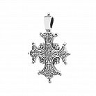 Православный крест "Процвете Древо Креста" (чернение) 131394 от ювелирного магазина Оникс - 1