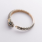 Жорсткий браслет "Пантера" у жовтому золоті (емаль) б05820 от ювелирного магазина Оникс - 2