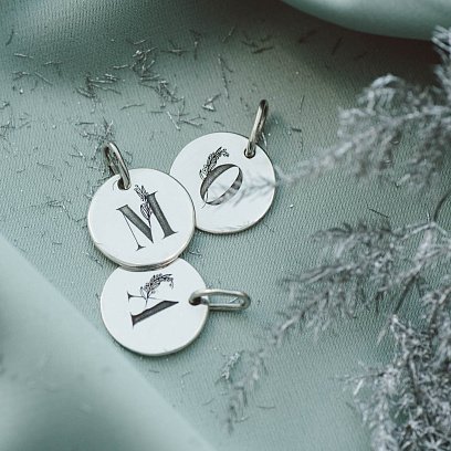 Серебряный кулон "Буква" 132724бук