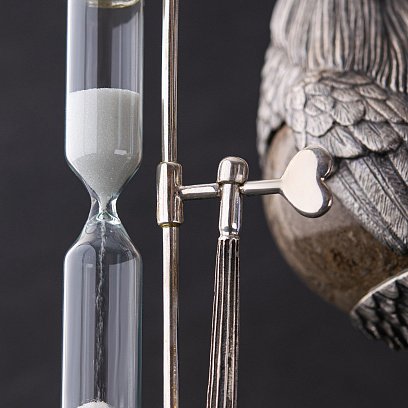 Срібна фігура "Пісочний годинник. Півень" ручної роботи 23147 №4