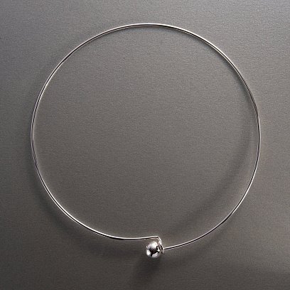 Кольє - чокер "Adele" у сріблі з кулькою (8 мм) 181316 №6