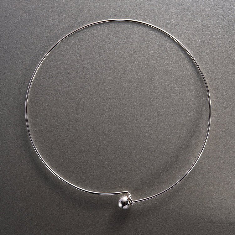 Кольє - чокер "Adele" у сріблі з кулькою (8 мм) 181316 від ювелірного магазину Онікс - 7