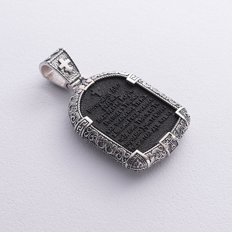 Серебряный кулон "Богородица Дево - Молитва" (эбеновое дерево) 1230 от ювелирного магазина Оникс - 2