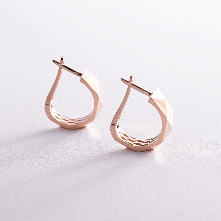 Серьги "Совершенство" в красном золоте с08136 от ювелирного магазина Оникс - 4