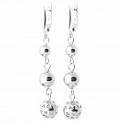 Срібні сережки "Кульки + сердечка" 122047 от ювелирного магазина Оникс - 1