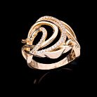 Золотое кольцо с фианитами к03606 от ювелирного магазина Оникс - 2