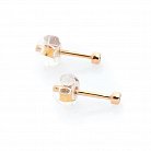 Золоті сережки-пусети з діамантами сб0145ch от ювелирного магазина Оникс - 1
