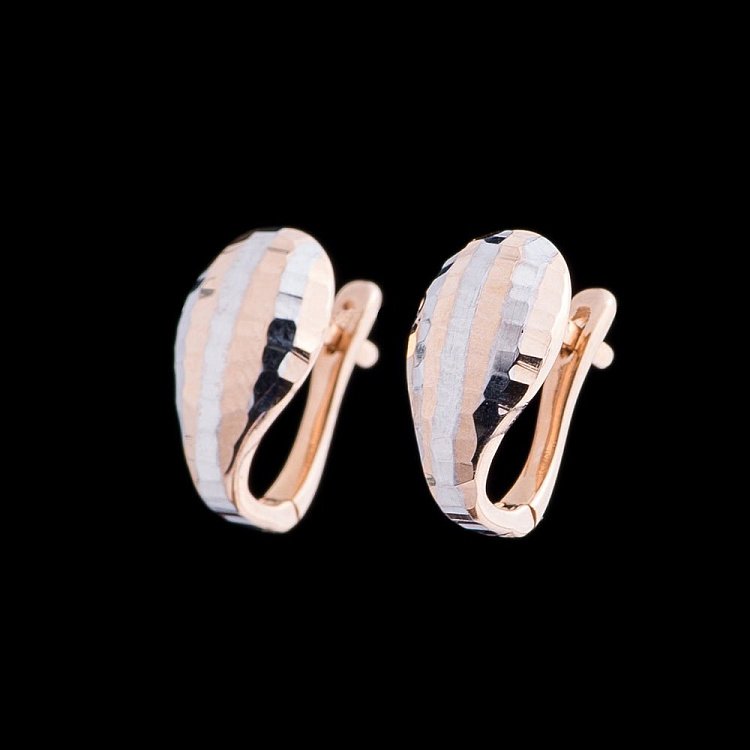 Золотые серьги с01197 от ювелирного магазина Оникс - 1