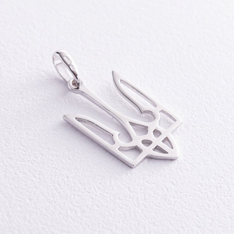 Золотая подвеска "Герб Украины - Тризуб" п03689 от ювелирного магазина Оникс - 2