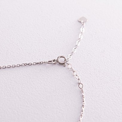 Кольє "Українка" у сріблі (сині та жовті фіаніти) 181225 №5